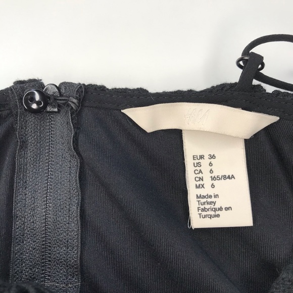 H&M Tiered Sleeveless Lace Dress in Black 6 - Picture 3 of 9